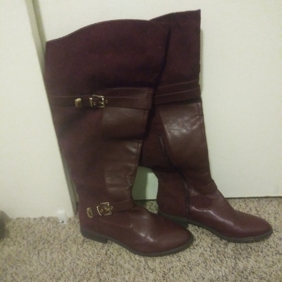 Burgundy Tall Boots - Picture 1 of 4